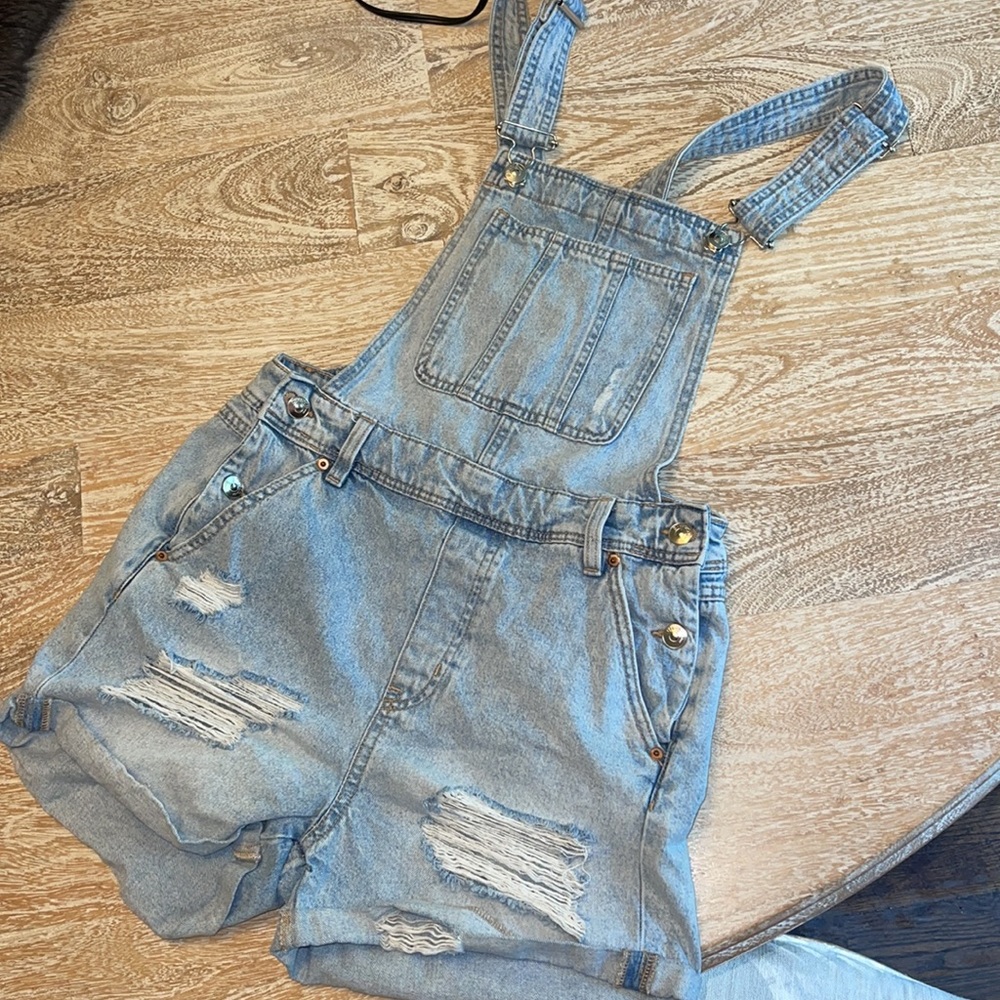 4 Divided by H&M Distressed Overalls